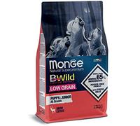 Monge BWild Chien Puppy All Breeds Grainfree Cerf aliment sec complet pour chiens chiots de toutes tailles sans céréales, lot de 2,5 kg.