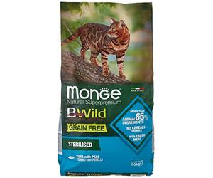 Monge Bwild Grain Free Cat Adult Sterilized Tuna with Peas 1.5kg