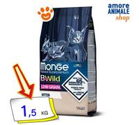 Monge Cat Bwild Low Grain Kitten Canard Croquettes Chats 1,5 Kg