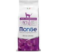 Monge Cat Natural Superpremium Adult Poulet 10 kg, aliment sec complet pour chats adultes, goût poulet, 10 kg.