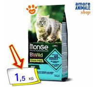 Monge Chat Bwild Sans Céréales Adulte Merlu Patates Et Lentilles Chats 1,5 Kg