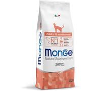 Monge Chat Natural Superpremium Adult Saumon 10 kg, aliment sec complet pour chats adultes, goût saumon, 10 kg.