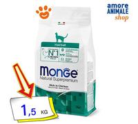 Monge Chat Naturel Superpremium Boules De Poils Poulet Croquettes 1,5 Kg
