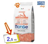 Monge Chien Naturel Superpremium Mini Chiot & Junior Saumon Et Riz 2,5/7,5 Kg