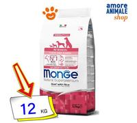 Monge Chien Naturel Superpremium Tout Breeds Puppy Et Junior Boeuf Et Riz 2,5/12