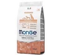 Monge Chien Puppy Et Junior Tout Breeds Saumon Riz 12 KG