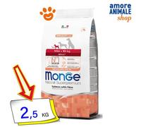 Monge Chiens Naturel Superpremium Adulte Mini Saumon 800 G/2,5/7,5 Kg