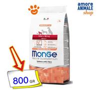 Monge Chiens Naturel Superpremium Adulte Mini Saumon 800 G/2,5/7,5 Kg