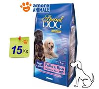 Monge Croquettes pour Chiots & Juniors Special Dog 0759 – Poulet et Riz – 15 kg