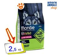 Monge Dog Bwild Low Grain Adulte Tous Chiens Sanglier Croquettes 2,5/12 Kg