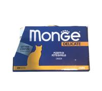 Monge Dolce Natural SuperPremium Quality Lot de 24 boîtes de poulet pour chats, cuisson à la vapeur. Naturel, nourriture complète, sans colorants et conservateurs