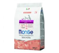 Monge Extra Small Chien Adult Saumon avec Riz 800 gr Aliment complet pour chiens adultes de petite taille, goût saumon avec riz 800 grammes.