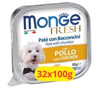 Monge Fresh Chien humide pâté avec bouchées au poulet - 32 x 100 g