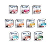 Monge Fresh chien humide pour chiens de toutes tailles et races, pâté avec bouchées gusti assorties | 32 boîtes de 100 grammes chacune.