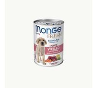 Monge Fresh Chien, Pate pour Chien Aliment Chien, nourriture complète pour chiots goût veau avec légumes | 24 boîtes de 400 grammes