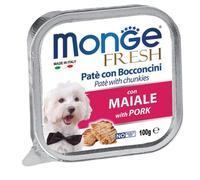 MONGE Fresh Dog - Pâtée de porc - 100 g