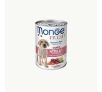 Monge Fresh Dog Puppy, nourriture complète pour chiens chiots monge fresh goût veau avec légumes | 6 boîtes de 400 grammes chacune.