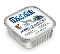 MONGE Fruit Dog Monoprotein - Pâtée monoprotéinée d'agneau avec myrtilles sans céréales - 150 g