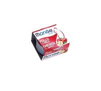 Monge Fruits, Nourriture pour chats avec morceaux de poulet et pomme, 80 g