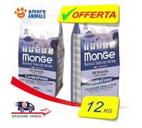 Monge Grain Libre Tout Breed Avec Anchois, Pommes de Terre Et Pois 2,5 / 12 KG
