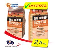 Monge Grain Libre Tout Breed Avec Canard Et Pommes de Terre 2,5 / 12 KG -