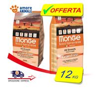 Monge Grain Libre Tout Breed Avec Canard Et Pommes de Terre 2,5 / 12 KG -