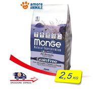 Monge Grain Libre Tout Breeds Avec Anchois, Pommes de Terre Et Pois 2,5 KG - Dog