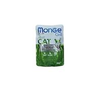 Monge Grill chat, aliment complet pour chats adultes de toutes tailles, doux morceaux cuits au four goût lapin | 12 sachets de 85 grammes chacun.