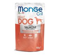 MONGE Grill Dog - Nourriture humide de saumon sans céréales - 100g