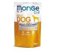 MONGE Grill - nourriture humide de poulet et dinde grillé sans céréales - 100g