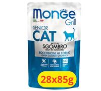 Monge Grill Senior Cat avec Maquereau - 28 x 85 g