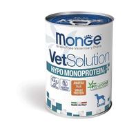 Monge Hypo Canard Humide Dog All Breeds, aliment complet pour chiens de toutes tailles pour réduire l'intolérance aux ingrédients et aux nutriments | 6 boîtes de 400 grammes chacune.