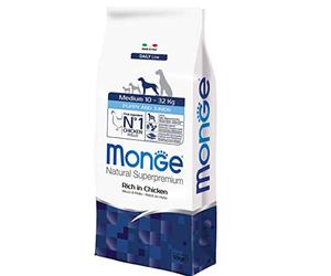 Monge Medium Puppy & Junior Croquettes pour chien 12 kg 100 % naturel