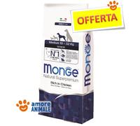 Monge Medium Senior Riche Poulet 12 KG -crocchette Chiens Adultes Couper Moyenne