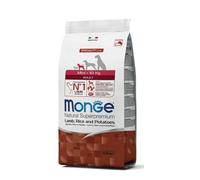 MONGE Mini Adult - Croquettes agneau, riz et pommes de terre pour chiens de petites races - 800 g