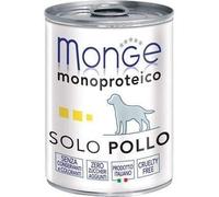 Monge monoproteico seulement poulet Nourriture humide pour chiens 12 x 400 gr