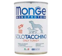 Monge Monoprotéique Turquie Aliment Humide pour Chiens seulement 12 x 400 g
