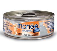 MONGE Natural Cat - Pâtée de thon du Pacifique et saumon - 80g