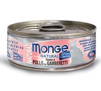 MONGE Natural Cat Thon avec Poulet et Crevettes 80g