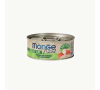 Monge Natural Chat, aliment complet pour chat adulte, monge humide pour chat goût thon avec surimi | 12 boîtes de 80 grammes chacune.