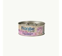 Monge Natural Chat, aliment complet pour chats adultes, monge humide pour chats goût poulet avec chiffon | 12 boîtes de 80 grammes chacune.