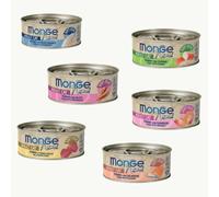 Monge Natural Chat, aliment complet pour chats adultes, soft gelée monge humide pour chats saveurs assorties | 12 boîtes de 80 grammes chacune.