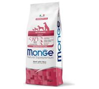 MONGE Natural SUPERPREMIUM All Breeds Adult MANZO, Rise & PATATE - 12 kg