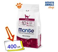 Monge Naturel Superpremium Intérieur Poulet Nourriture Sèche Chats 400 G/1,5 Kg