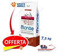 Monge Naturel Superpremium Mini Adult Agneau Et Riz 7,5 KG Croquettes Chien