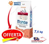 Monge Naturel Superpremium Mini Adulte Saumon Et Riz 7,5 Kg Croquettes Chiens