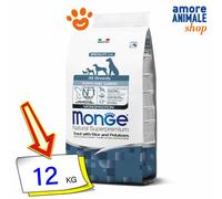 Monge Naturel Superpremium Tout Breeds Puppy & Junior Truite,Riz Et Pommes 12 KG