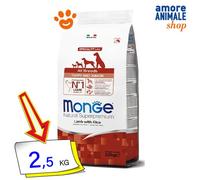 Monge Naturel Superpremium Toutes Races Chiot Et Junior Agneau Et Riz 2,5/12 KG