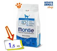 Monge Naturel Superpremium Urinaire Poulet Nourriture Sèche Chats 400 Gr/1,5 Kg