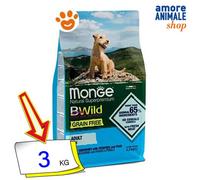 Monge Sauvage Chien Grain Libre Adult Mini Avec Aggiughe, Pommes Et Pois 3 KG